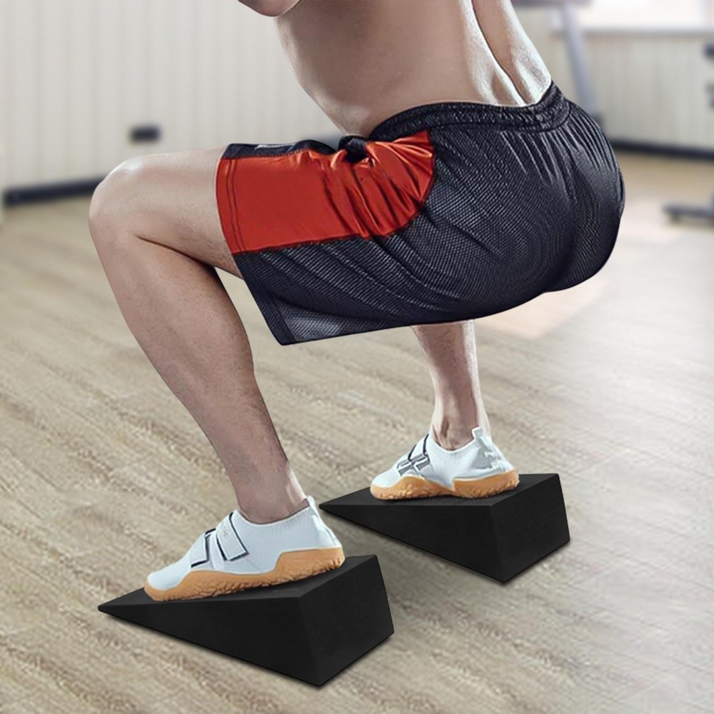 2Pcs Wedge Yoga Block EVA Foam Portable Lightweight Squat Ramp Anti Slip Yoga