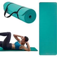 Cushioned Yoga Mat Non-Slip Floor Fitness Pilates Workout Easy Clean Transport