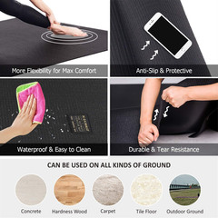 Extra Thick Non-Slip Yoga Mat for Home Gym – 12’X6′, 10’X6′, 6’X8′ Sizes