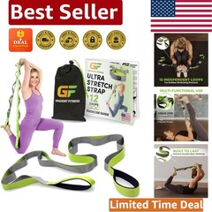 Durable 1.5” Wide Stretching Strap with Neoprene Handles for Yoga & Therapy
