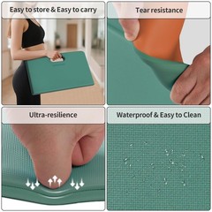 Yoga Knee Pad – Foldable Non-Slip POE Cushion, Folding Support Pad with Handl…