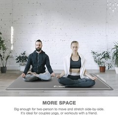 Oversized Yoga Mat 72″ x 48″ Extra Thick TPE – Perfect for Comfortable Workouts