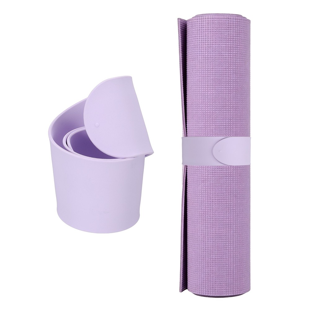 Yoga Mat Strap Slap Band One Snap Yoga Mat Slap Band, Light Purple