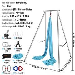Yoga Frame and Yoga Hammock 9.67 Ft. H Professional Yoga Swing Stand Comes with