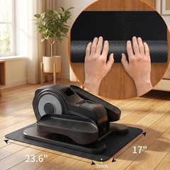 Double-Sided Rubber Non Slip Mat for Elliptical Machine, 24″x17″ Anti Slip Mat