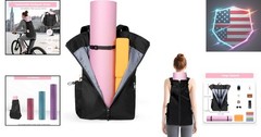 Yoga Mat Bag, Adjustable Yogamat Blocks Carrier with Backpack Straps and Side…