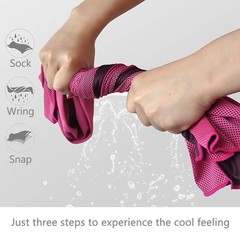 4 Packs Cooling Towel (40″x 12″), Ice Towel, Microfiber, Soft Breathable Chil…