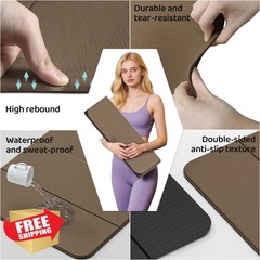 onlyhe Brown+Black 8mm Foldable Yoga Mat