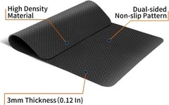 Double-Sided Rubber Non Slip Mat for Elliptical Machine, 24″x17″ Anti Slip Mat