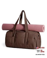 Reiki Gym Bag for Women Puffy Yoga Mat Travel Large 24L 24L-Mocha Brown