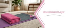 Yoga Mat Towel, Extra Thick (600GSM) Soft Hot Yoga Towel, Non-Slip and Sweat