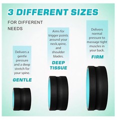 Zomyove 3-Pack Yoga Wheels Back Pain Relief & Stretching Roller Set