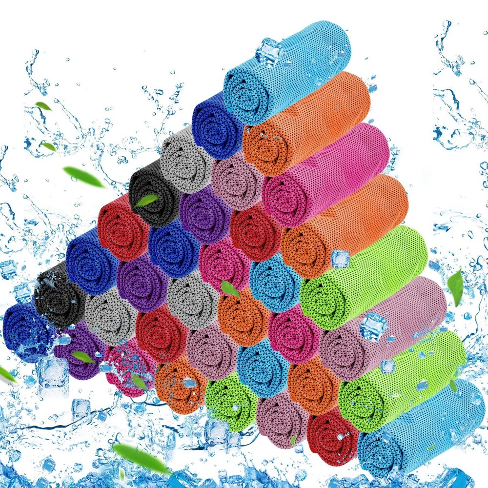 MENOLY 50 Pack Cooling Towels, Cooling Towels for Neck and Face, Sweat Microf…