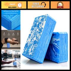 2-Pack Non-Slip Yoga Blocks, High-Density Foam Bricks for Pilates & Stretching