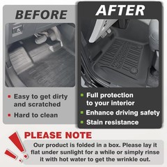 TripleAliners Floor Mats All Weather Liner Compatible with 2015-2024 2025 Ford