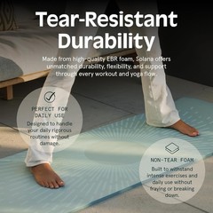 Extra Thick Solana Yoga Mat with Nylon Strap – Perfect for Home Workouts & Yoga