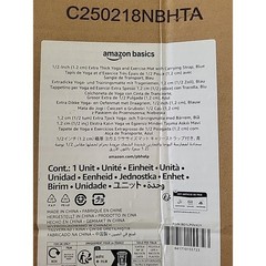 Amazon Basics 1/2 Inch Extra Thick Exercise Yoga Mat with Carrying Strap Blue