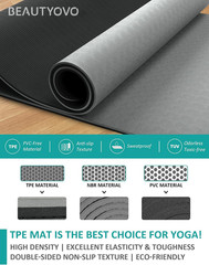 Extra Thick Non-Slip Yoga Mat with Strap – TPE for Yoga & Pilates