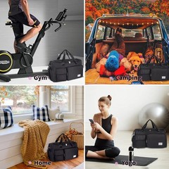 FIORETTO Women’s Gym Duffle Bag with Shoes Compartment, 30L Capacity, Ideal f…