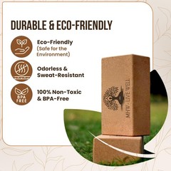 Cork Yoga Block – Natural Anti-Slip Yoga Block for Stability & Deepening Pose…
