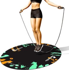 Jump Rope Mat Large Rubber Exercise Mat Workout Mats for Home Gym Flooring