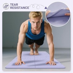 Thickened Portable Folding Exercise Mat Yoga Pilates Gym Anti-Slip Workout New