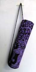 Indian Purple Elephant Tree Gym Bags Yoga Mat Carrier Bag With Shoulder Strap 01