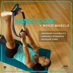 Pilates Ring – 12″ Magic Circle w/Dual Grip, Foam Pads for Inner Thigh Workou…
