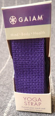 Gaiam 6’L x 1-1/2″W Purple 100% Cotton Yoga Strap – NEW