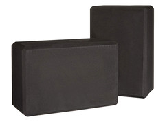 MUNE EVA Yoga Block Non-Slip Surface Easy Grip Black Brick Set of 2