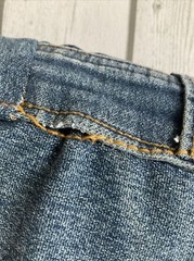 Yoga Mat Carry Bag Shoulder Boho OOAK Retro Distressed Upcycle Denim Blue Jeans
