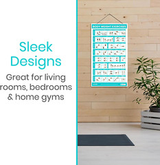Yoga Poses + Stretching Exercises + Resistance Band Workouts Poster (3 Pack) 149