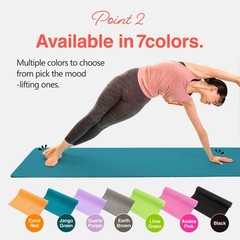 PrimasoleLight Green‌ Non Toxic Yoga Mat with Poses – 68″Lx24″Wx1/4 Inch Non-…