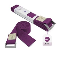 Yoga Straps 1.8M or 2.5M, Durable Cotton Yoga Straps for Stretching, Adjustab…