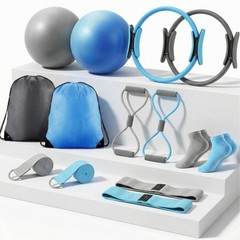 14 Pcs Pilates Equipment Kit for Home Workout Pilates Ring and Ball Set for W…