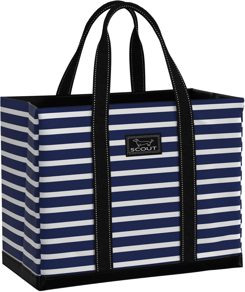 Deano Large Lightweight Beach Tote with Zip Pocket – Folds Flat for Easy Storage
