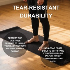 Non-Slip Yoga Mat TPE EPDM Eco-Friendly High Density Exercise Cushion 6mm New