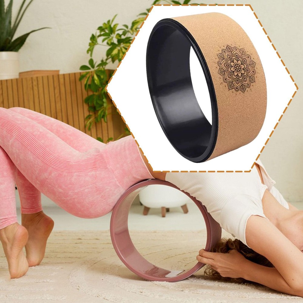 Yoga Wheel Stretcher Beginner Home Gym Anti Slip Muscle Massage Back Roller