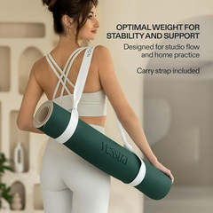 Premium Yoga Mat – Sweat-Activated Non-Slip PU Grip I Natural Rubber Base I 4Mm
