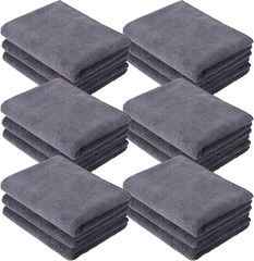 12 Pcs Microfiber Workout Gym Towels, 360 GSM 12X30 Inch Fast Drying Yoga Towels