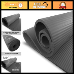 Extra Thick 72″x24″ Yoga Workout Mat | All-Purpose Exercise Mat with Strap | 10m