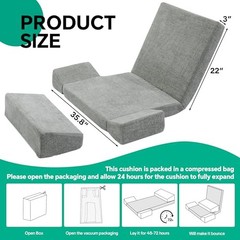 Pro Meditation Cushion Set with Adjustable Back Support, Large 3-in-1 Floor