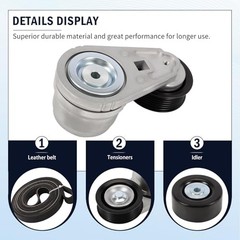 90K-38172 Serpentine Belt Tensioner Kit for Silverado 2500 3500 6.6L 2003-2008