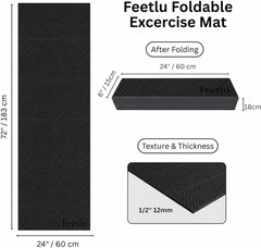 Foldable Yoga Exercise Mat – Lightweight, Anti-Slip, and Easy to Store for Yoga,