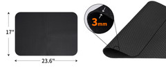 Double-Sided Rubber Non Slip Mat for Elliptical Machine, 24″x17″ Anti Slip Mat