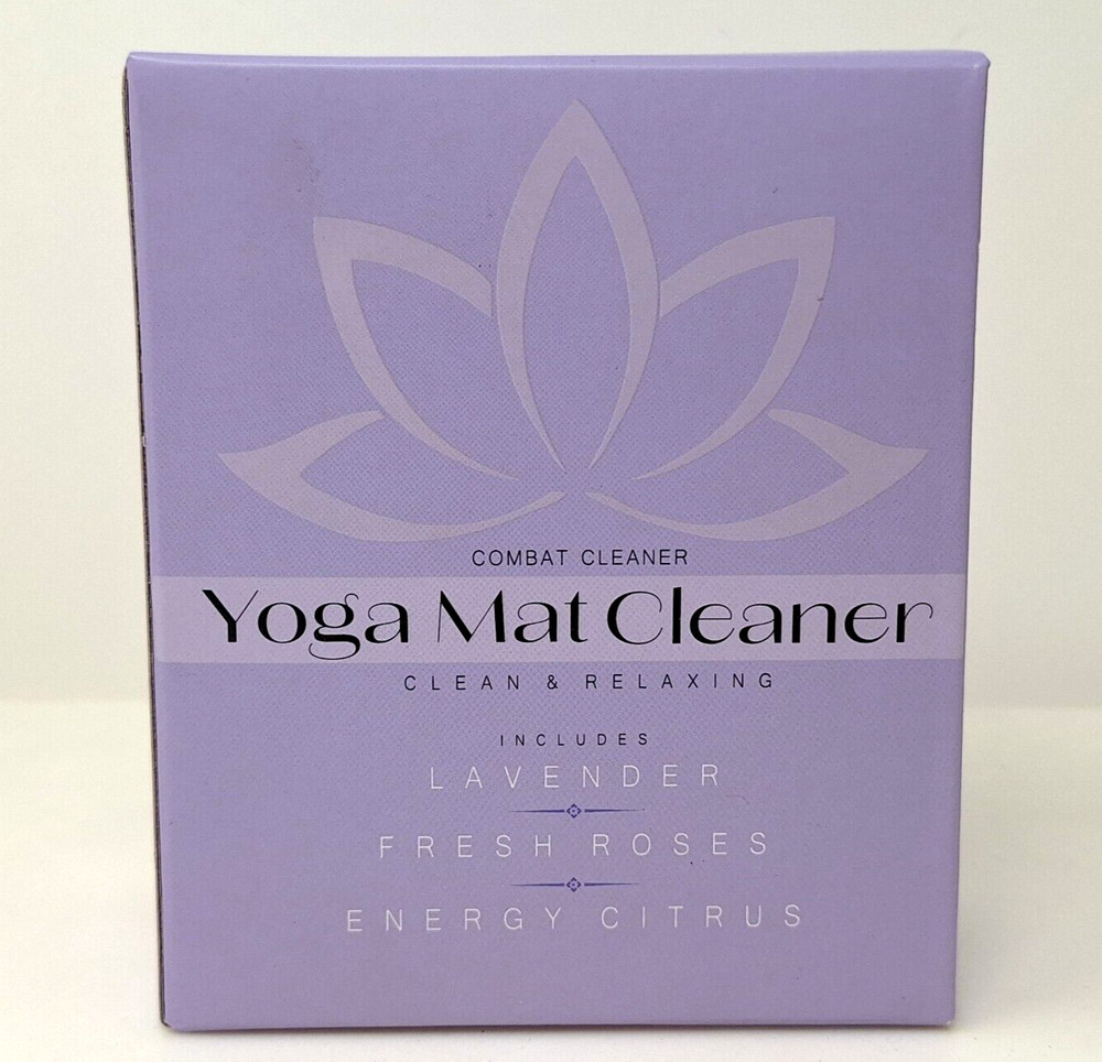 Combat Yoga Mat Cleaner 3pk Clean & Relaxing Lavender Fresh Roses Energy Citrus