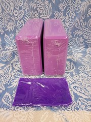 Yoga Blocks–2 Pack HD Foam w/Stretch Band for Stability & Strength NEW