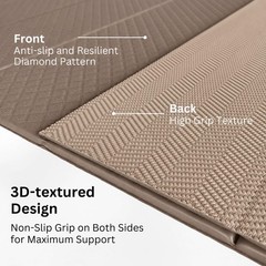 Foldable Yoga Exercise Mat, 6mm/8mm/10mm/12mm Thickness, 72 x 24 Inch – Light…