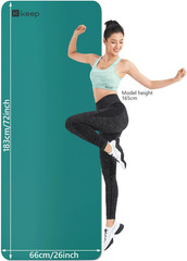 Extra Thick Non-Slip Yoga Mat – 72″x26″ PU & Natural Rubber for All Workouts