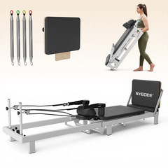 86.6” Foldable Pilates Equipment, Pilates Reformer Machine Suitable for Height o